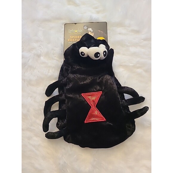 Thrills & Chills Collection Black Widow Spider Small Animal Costume and Hoodie - Picture 1 of 2